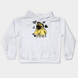 Adorable Puppy Pug Kids Hoodie